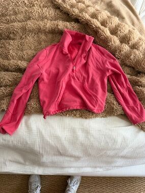 Lululemon brushed soft stream Half-Zip Pullover Top - 4 PINK!